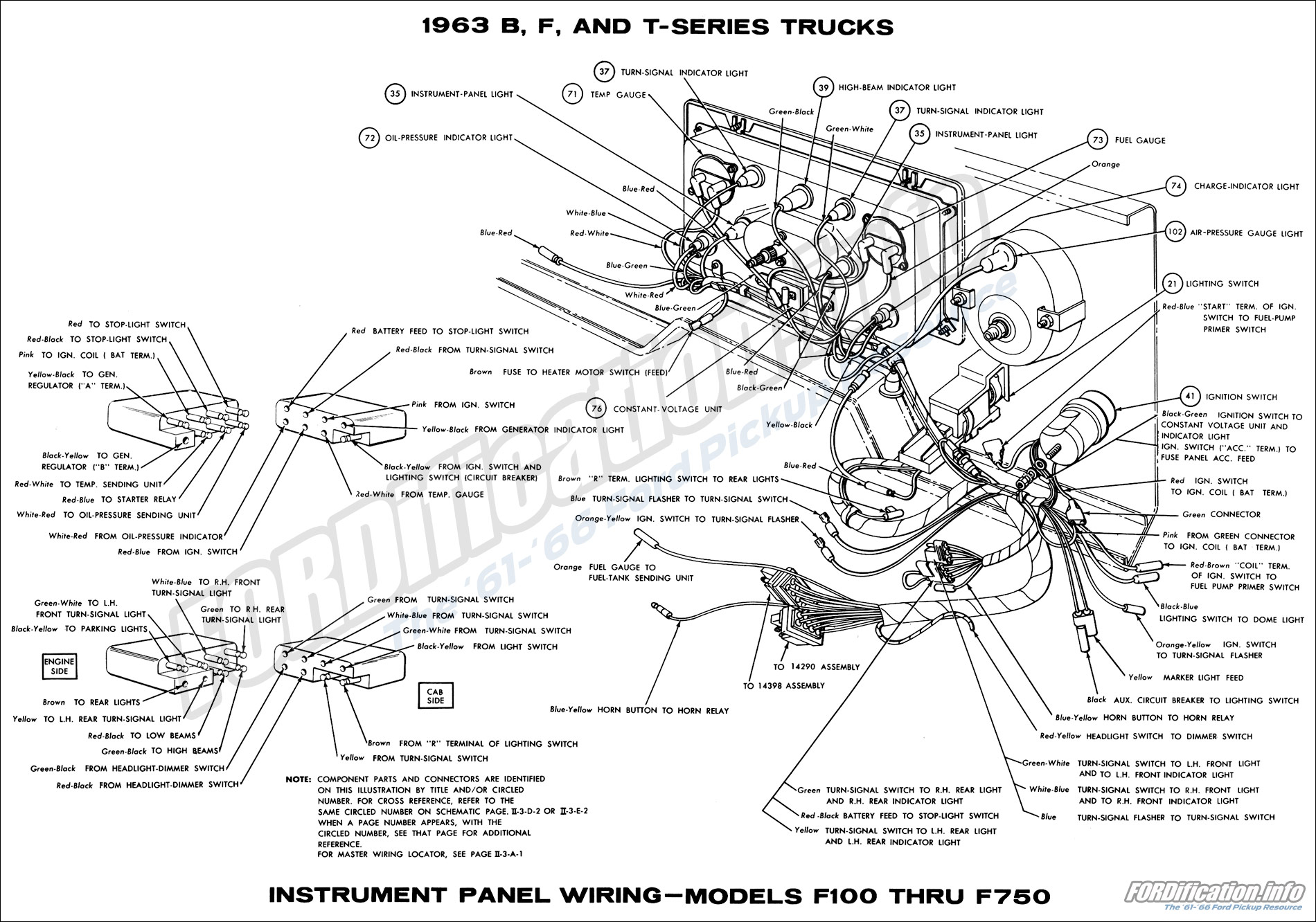 1965 Ford F100 Ignition Switch Wiring Diagram from fordification.info