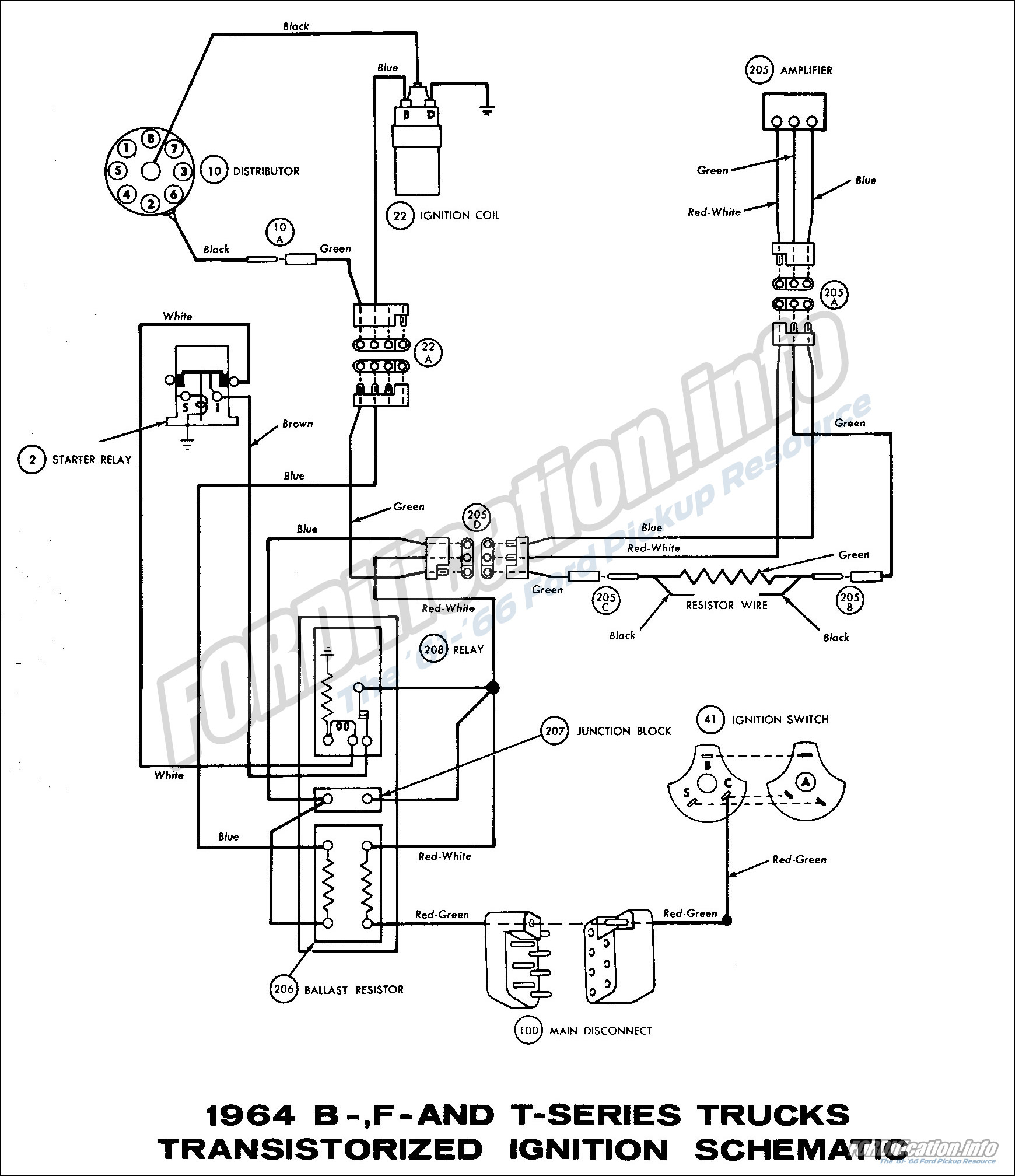 1964 Ford Truck Wiring Diagrams - FORDification.info - The ... ford truck ignition wiring 