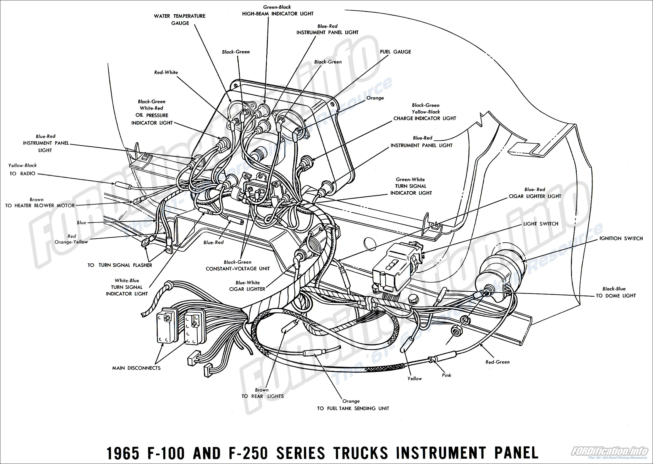 1965 Ford Truck Wiring Diagrams - FORDification.info - The ... 61 f100 wiring diagram 